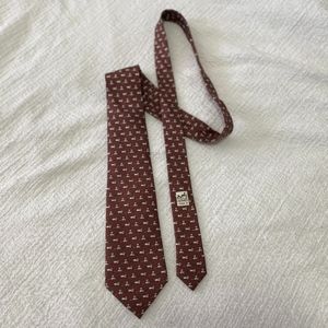 NWOT Authentic Hermès 100% silk cat & mouse tie